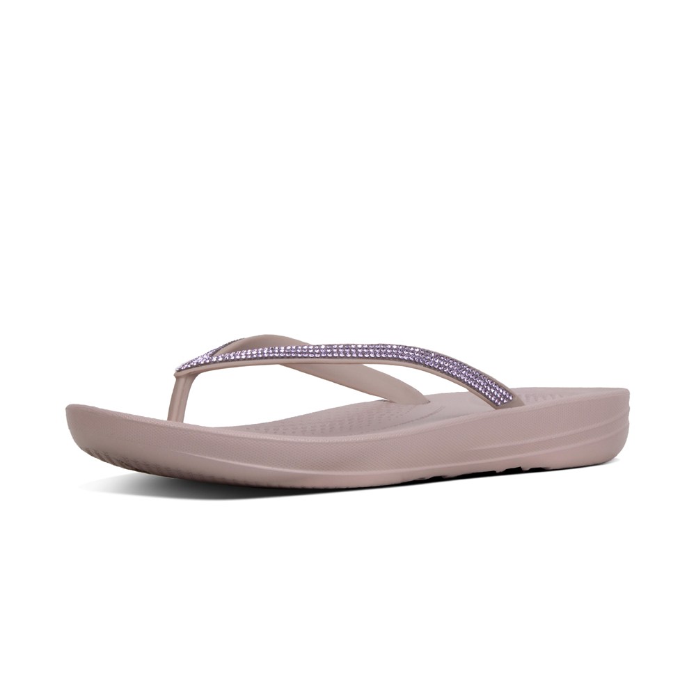 Fitflop Womens Flip-flops Pink - Iqushion Sparkle Ergonomic - MQ6821407